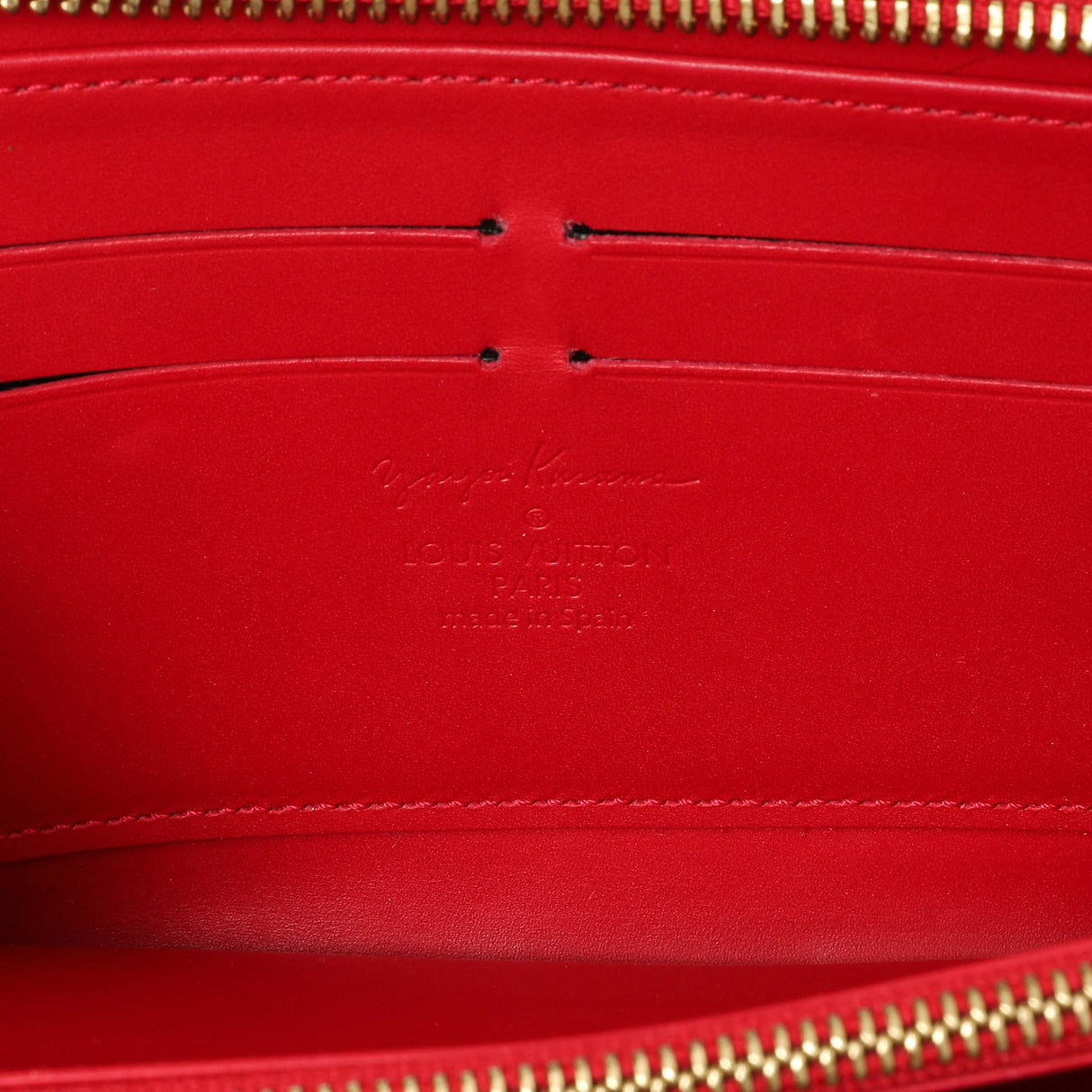 Louis Vuitton Yayoi Kusama Red Vernis Infinity Dots Zippy Wallet Accessories Louis Vuitton