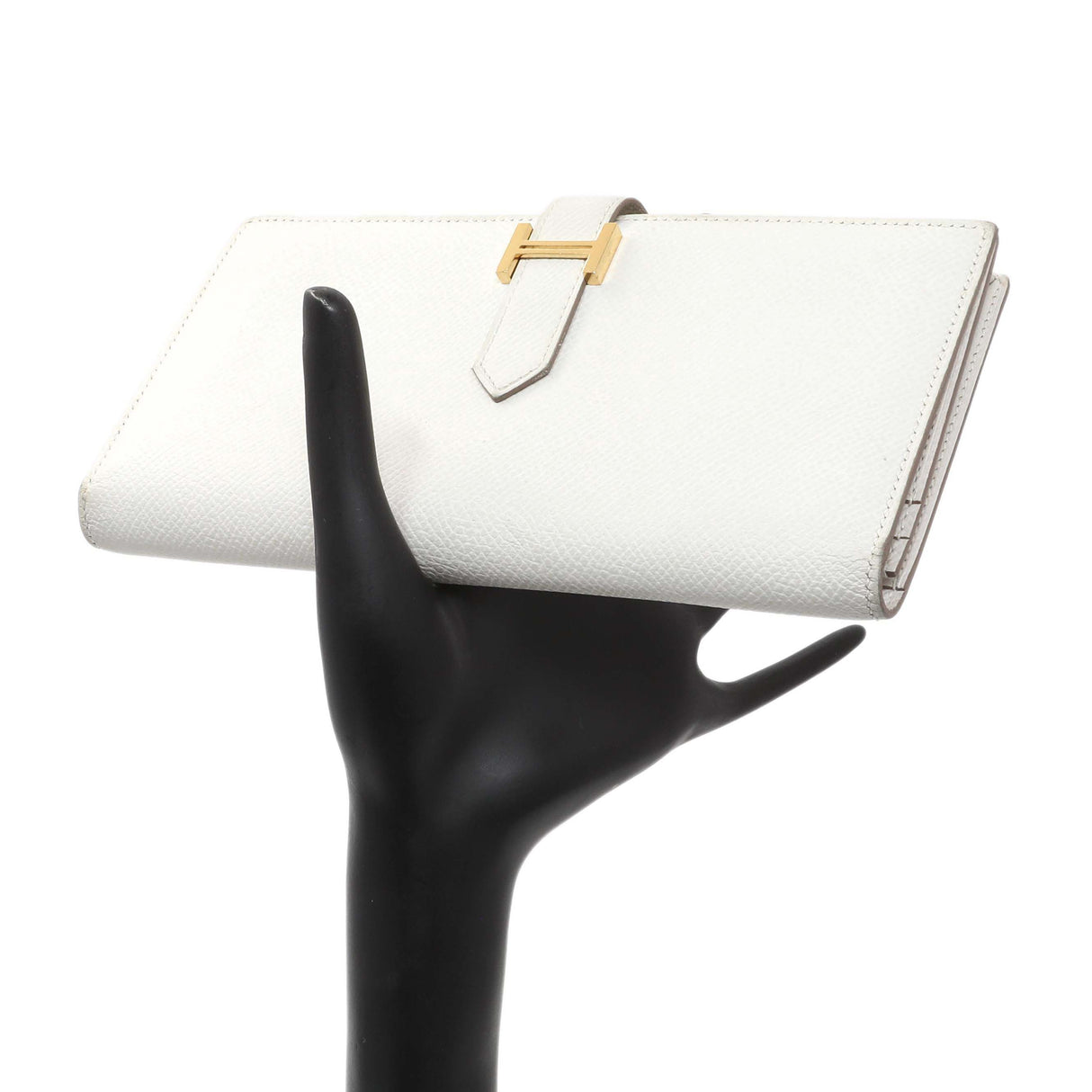Hermes White Epsom Bearn Gusset Wallet Accessories Hermes