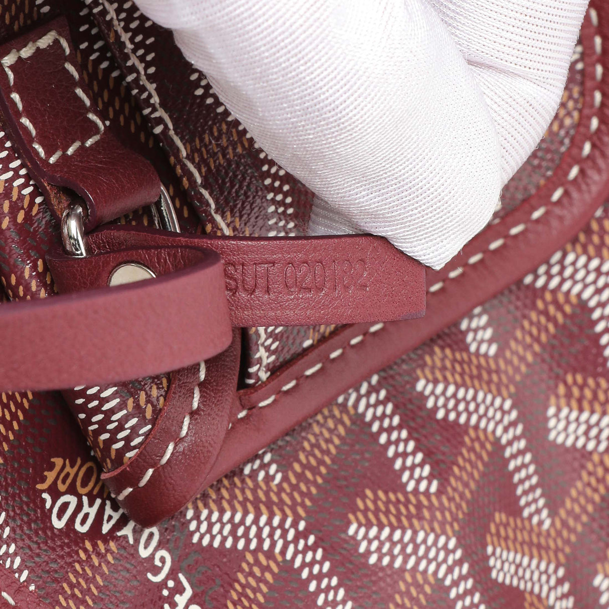 Goyard Burgundy Goyardine Reversible Mini Anjou Handbags Goyard