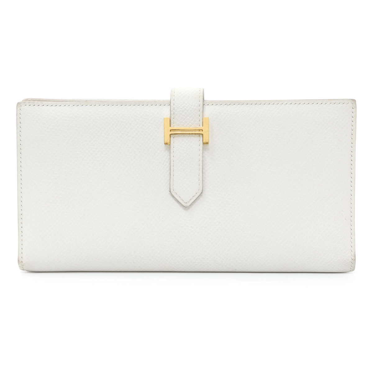Hermes White Epsom Bearn Gusset Wallet Accessories Hermes