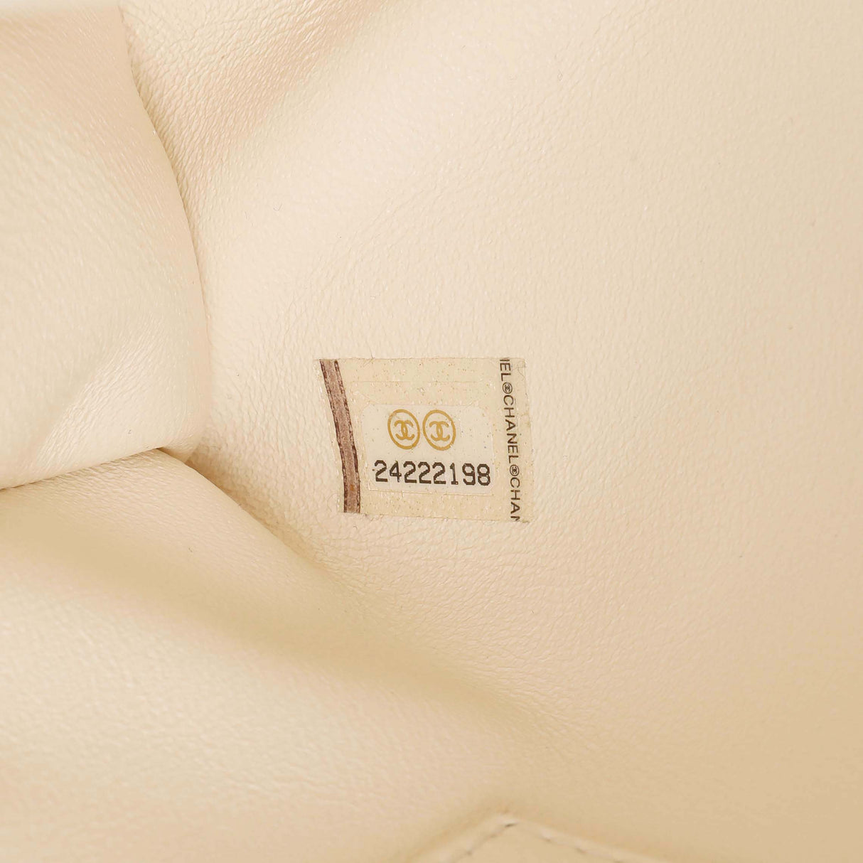 Chanel Ivory Quilted Caviar Lizard Medium Coco Handle Handbags Chanel