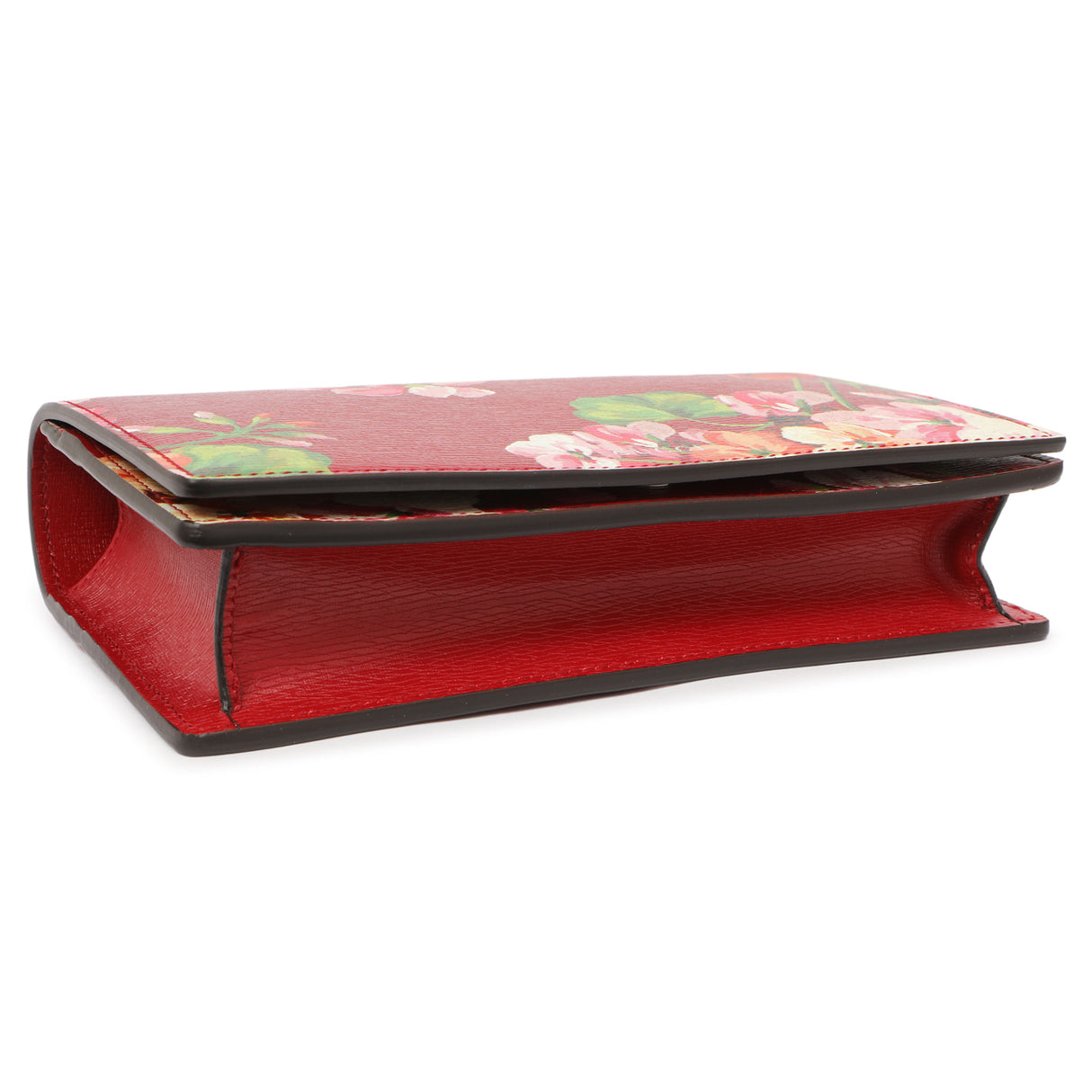 Gucci Cherry Calfskin Blooms Print Chain Wallet Handbags Gucci