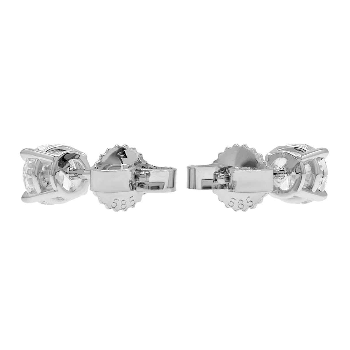 14K White Gold 0.64 Carat Diamond Earrings Fine Jewellery Modaselle