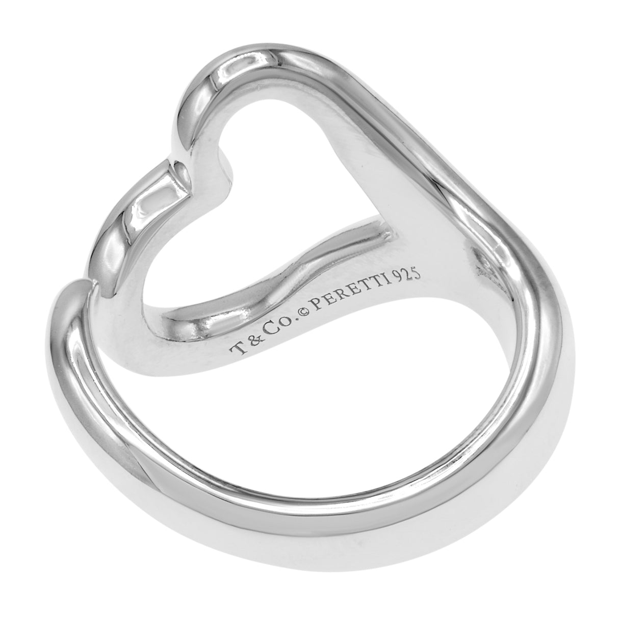 Tiffany & Co. Sterling Silver Open Heart Ring Designer Jewellery Tiffany and Co