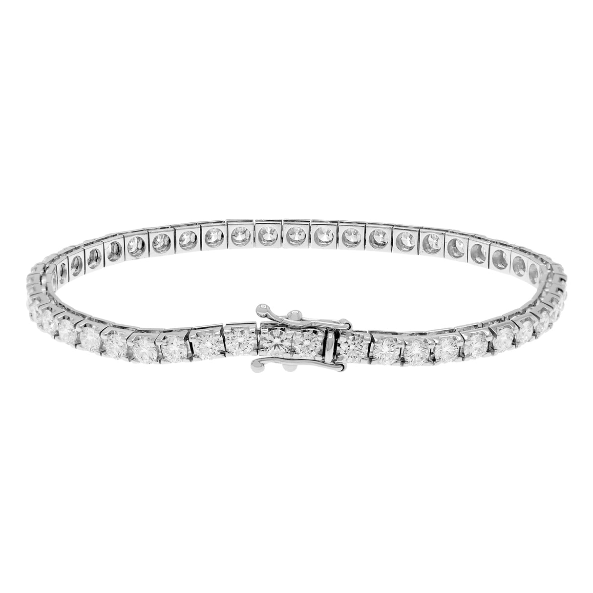 18K White Gold 5.64 Carat Tennis Bracelet Fine Jewellery Modaselle