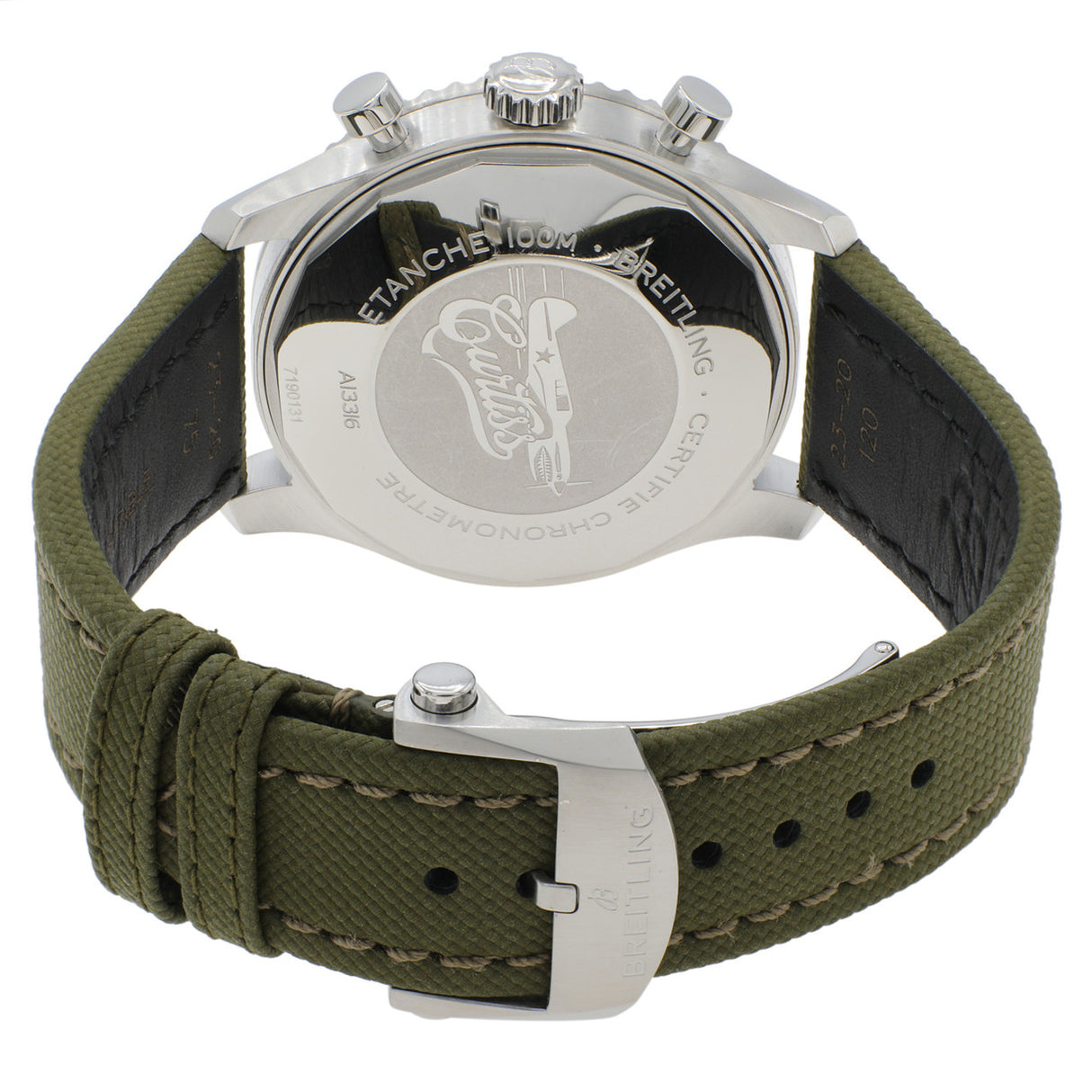 Breitling Stainless Steel Aviator 8 Chronograph 43 Curtiss Warhawk A133161A1L1X2 Watches Breitling