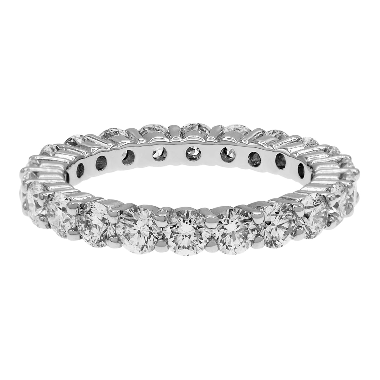 14K White Gold 2.20 Carat Diamond Eternity Band Fine Jewellery Modaselle