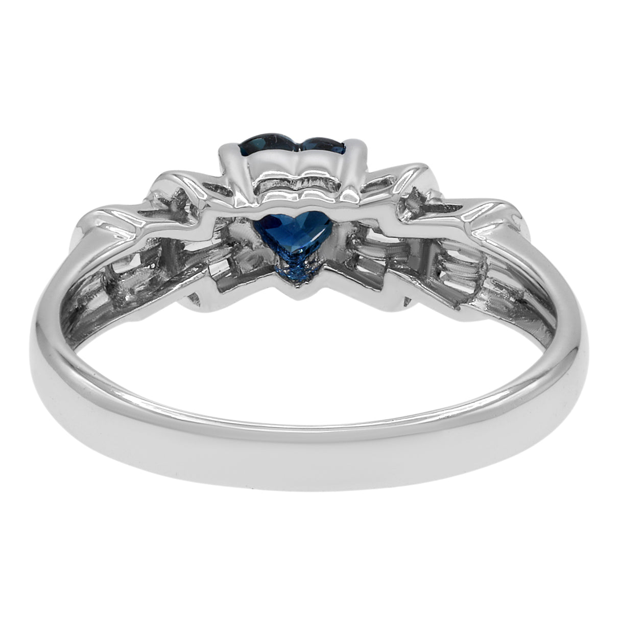 18K White Gold 0.68 Carat Heart Sapphire Ring Fine Jewellery Modaselle