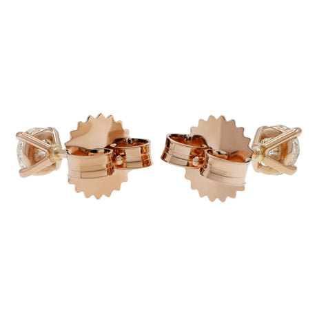 14K Rose Gold 0.48 Carat Diamond Stud Earrings