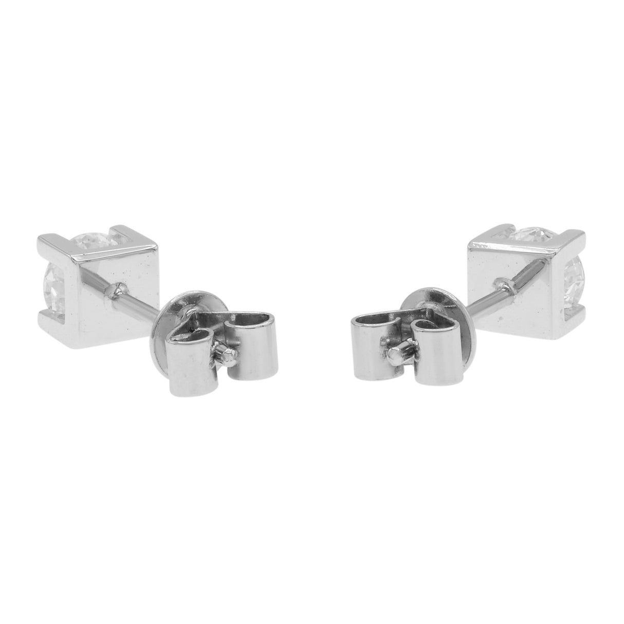 18K White Gold 0.60 Carat Diamond Stud Earrings Modaselle