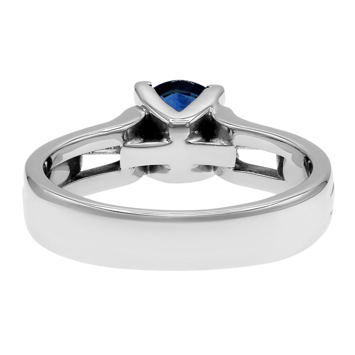 18K White Gold 1.23 Carat Sapphire Diamond Ring Modaselle