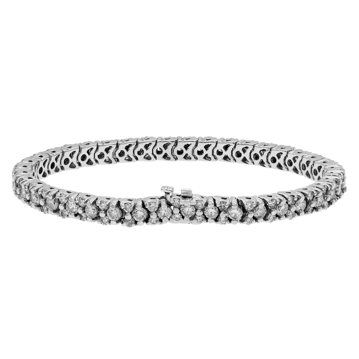 14K White Gold 6.24 Carat Tennis Bracelet Fine Jewellery Modaselle