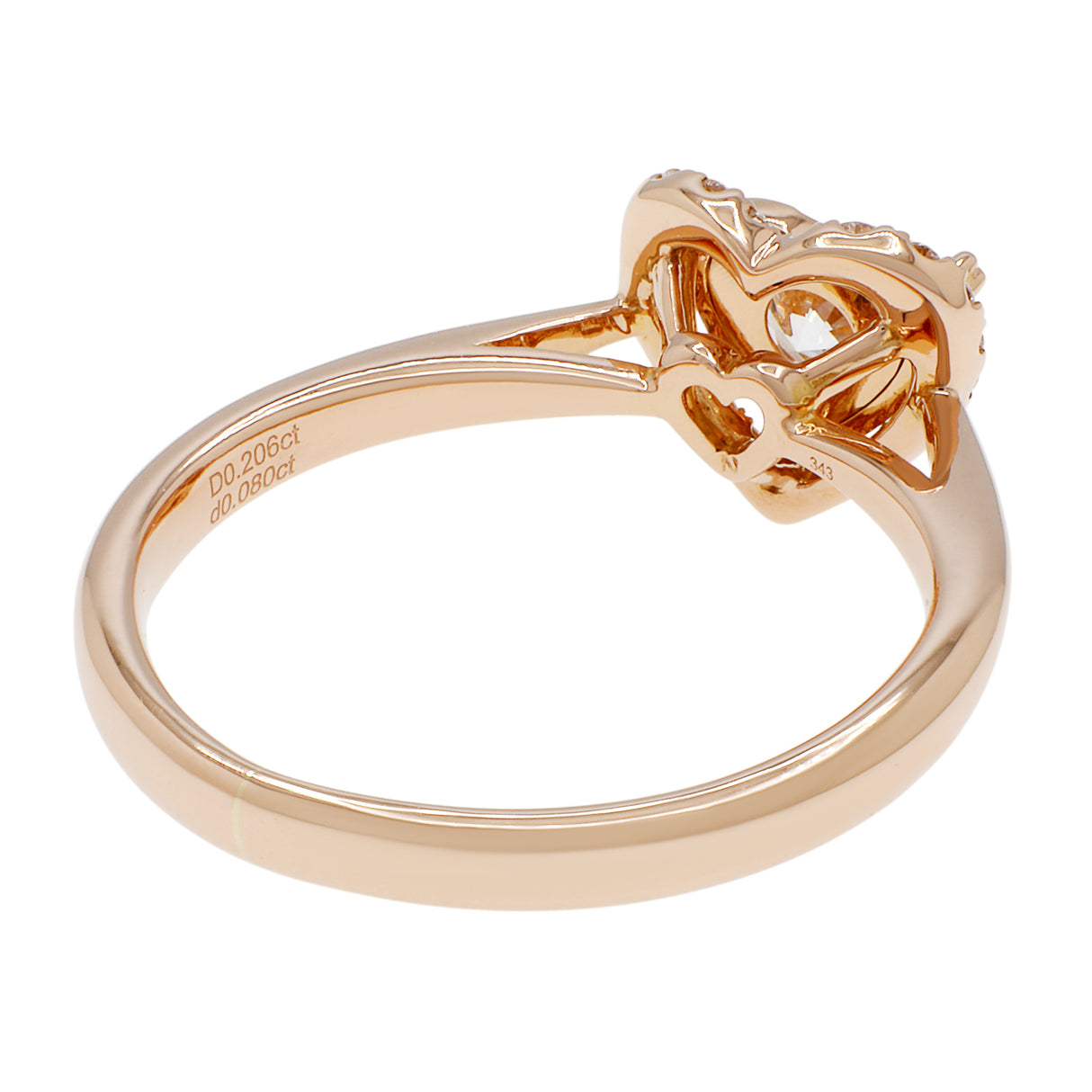 18K Rose Gold Diamond Heart Ring Fine Jewellery Modaselle