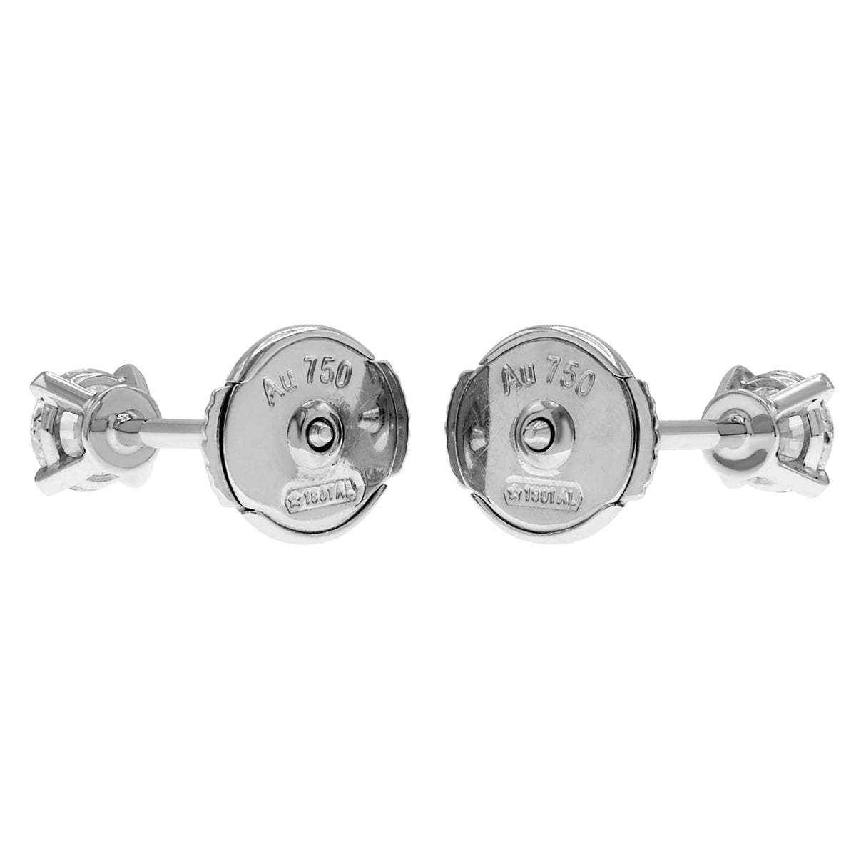 Cartier 18K White Gold 0.37 Carat Diamond Stud Earrings Designer Jewellery Cartier