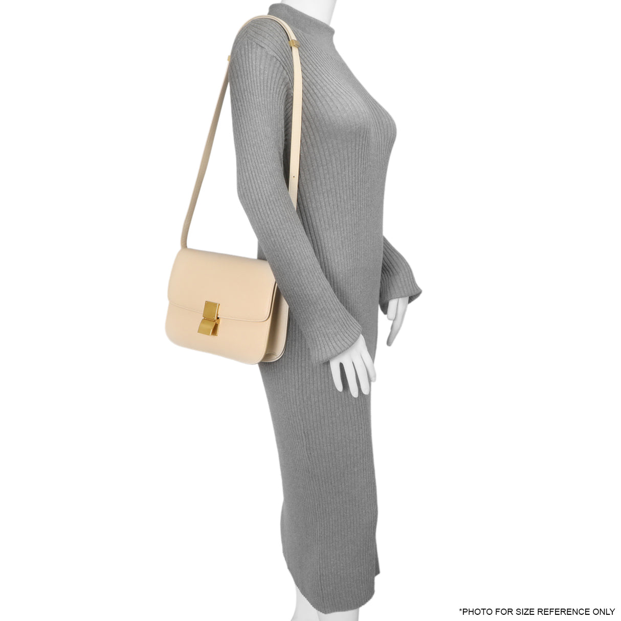 Celine Powder Liege Calfskin Medium Classic Flap Bag Handbags Celine