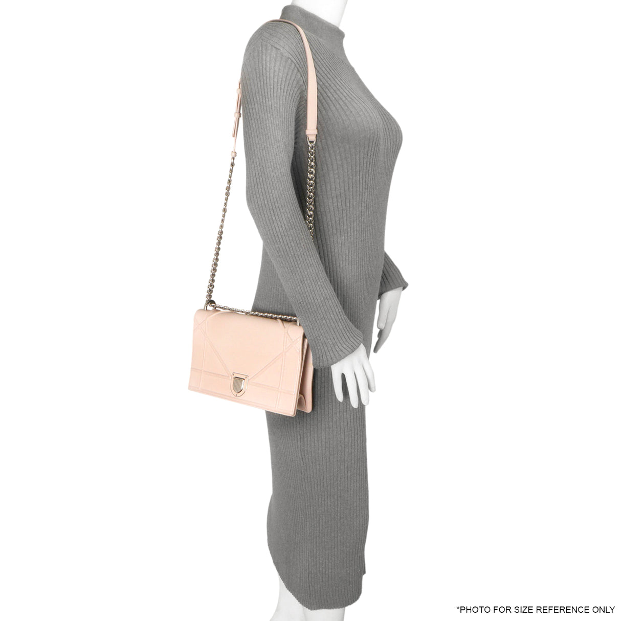 Christian Dior Rose Poudre Grained Calfskin Medium Diorama Handbags Christian Dior