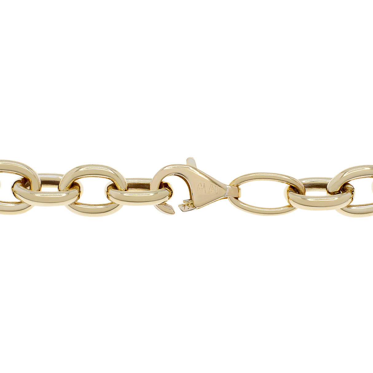18K Yellow Gold Rolo Bracelet Fine Jewellery Modaselle