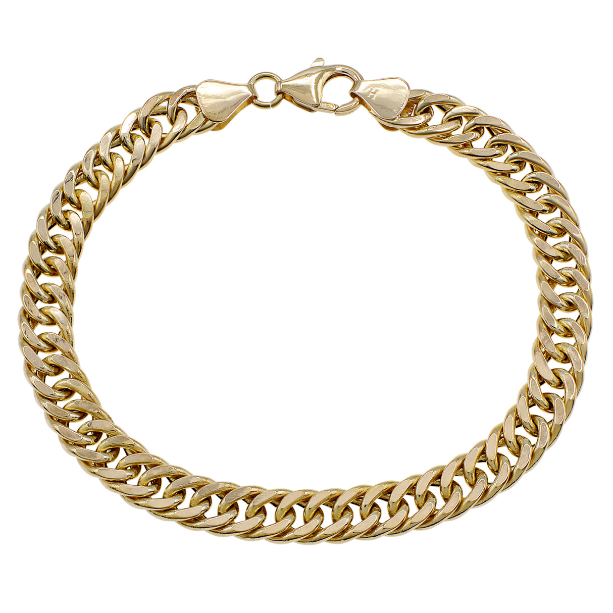 18K Yellow Gold Curb Link Bracelet Fine Jewellery Modaselle