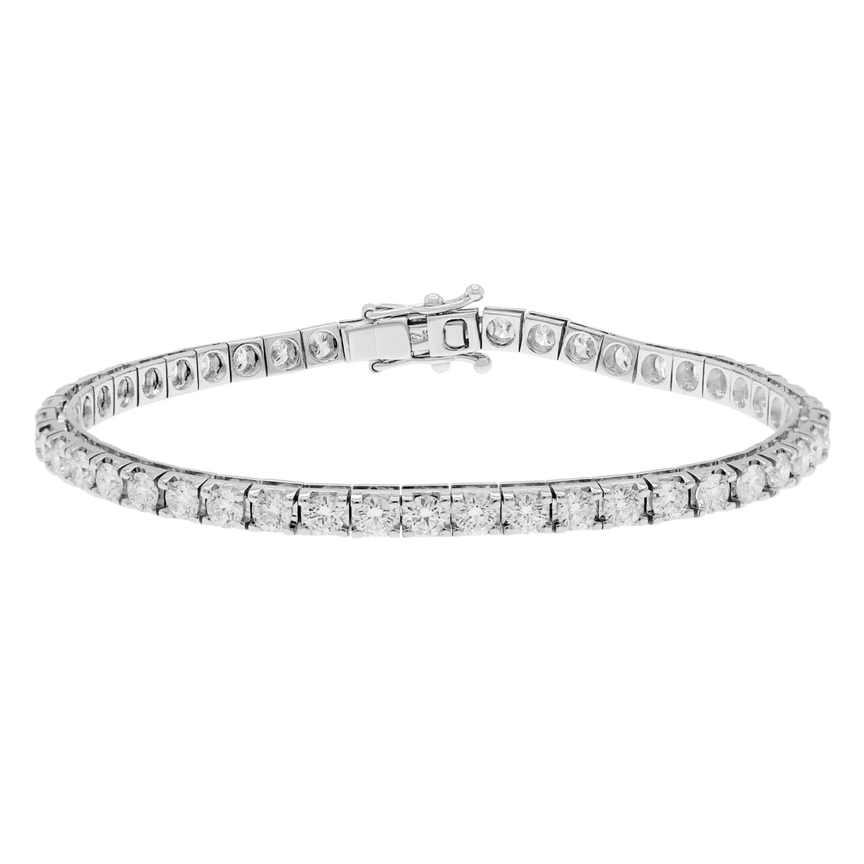 18K White Gold 5.64 Carat Tennis Bracelet Fine Jewellery Modaselle