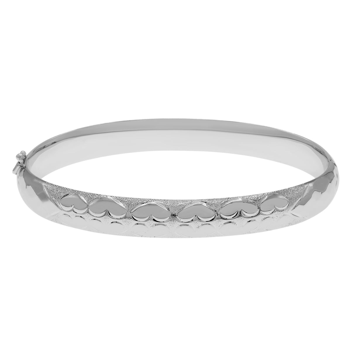 Platinum Heart Bangle Fine Jewellery Modaselle