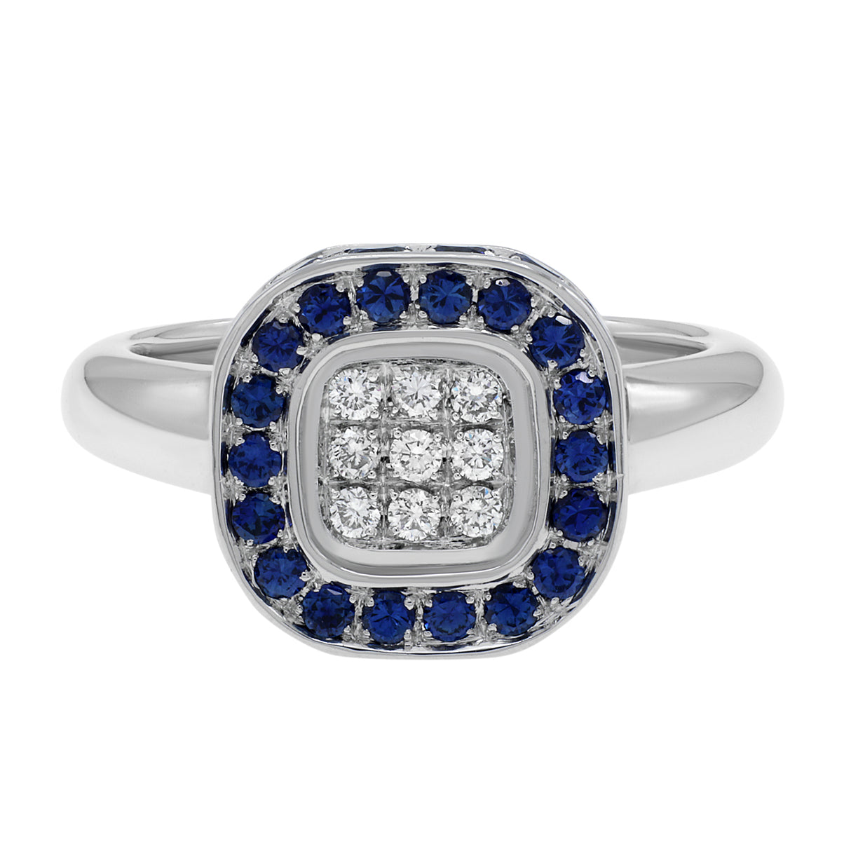 18K White Gold 1.72 Carat Sapphire Ring Fine Jewellery Modaselle