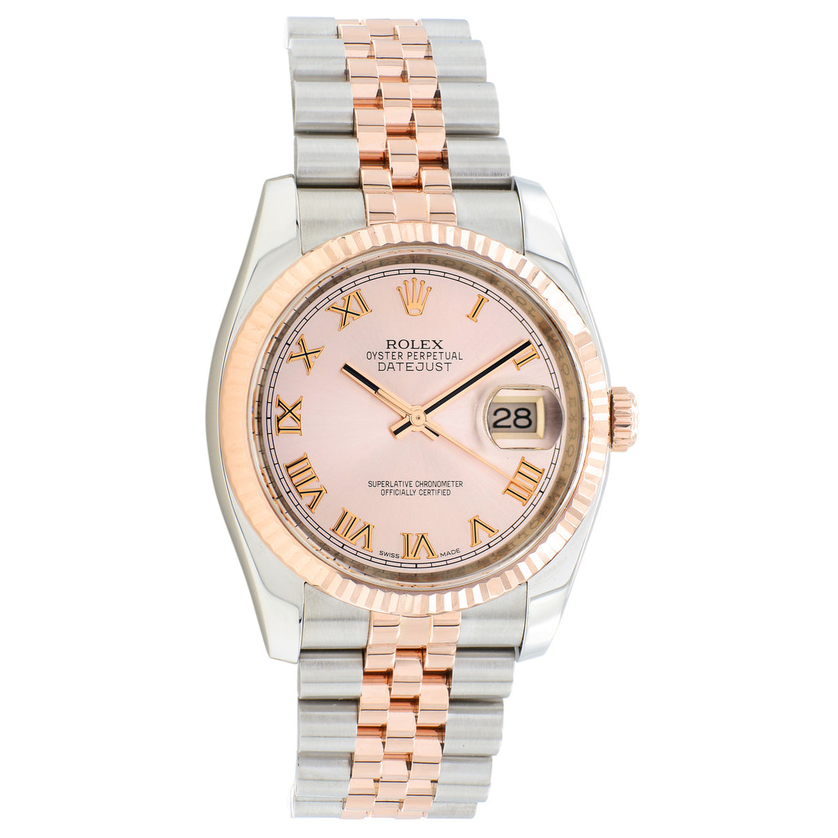 Rolex 18K Rose Gold Stainless Steel Datejust 36 116231 Rolex