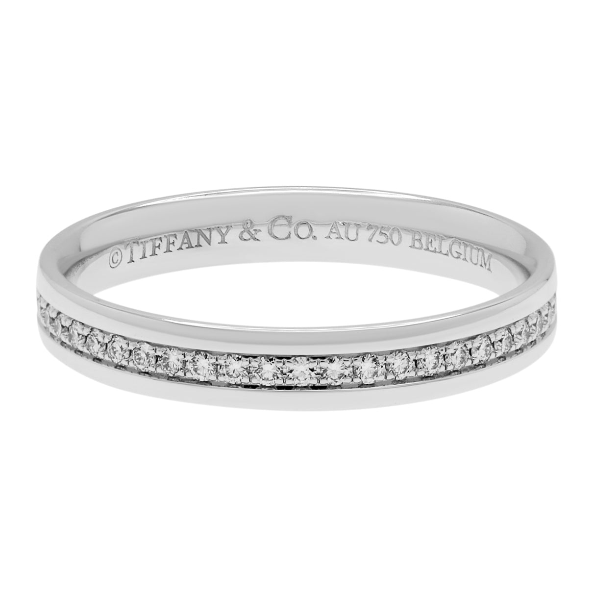 Tiffany & Co. 18K White Gold Diamond Eternity Band Designer Jewellery Tiffany and Co