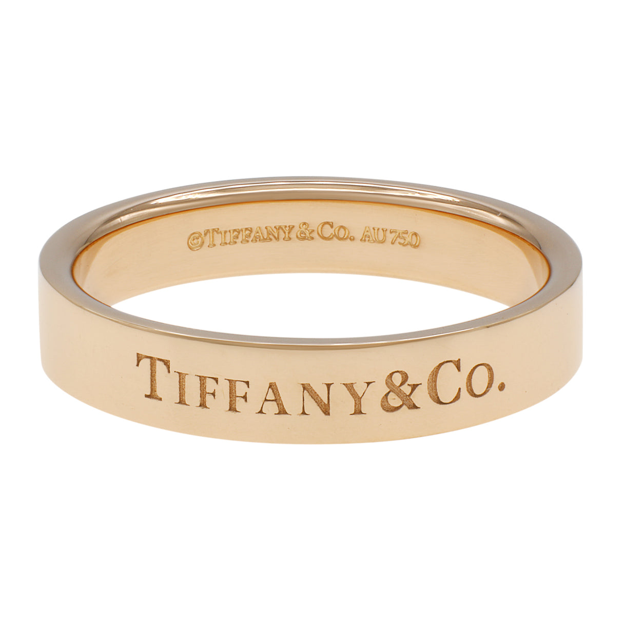 Tiffany & Co. 18K Rose Gold Band Ring Designer Jewellery Tiffany and Co