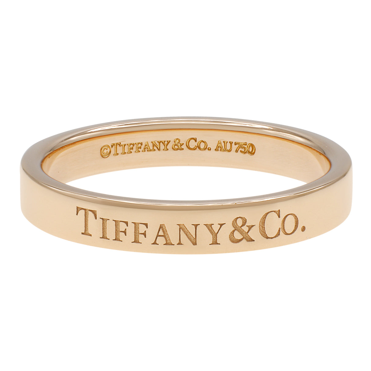 Tiffany & Co. 18K Rose Gold Band Ring Designer Jewellery Tiffany and Co
