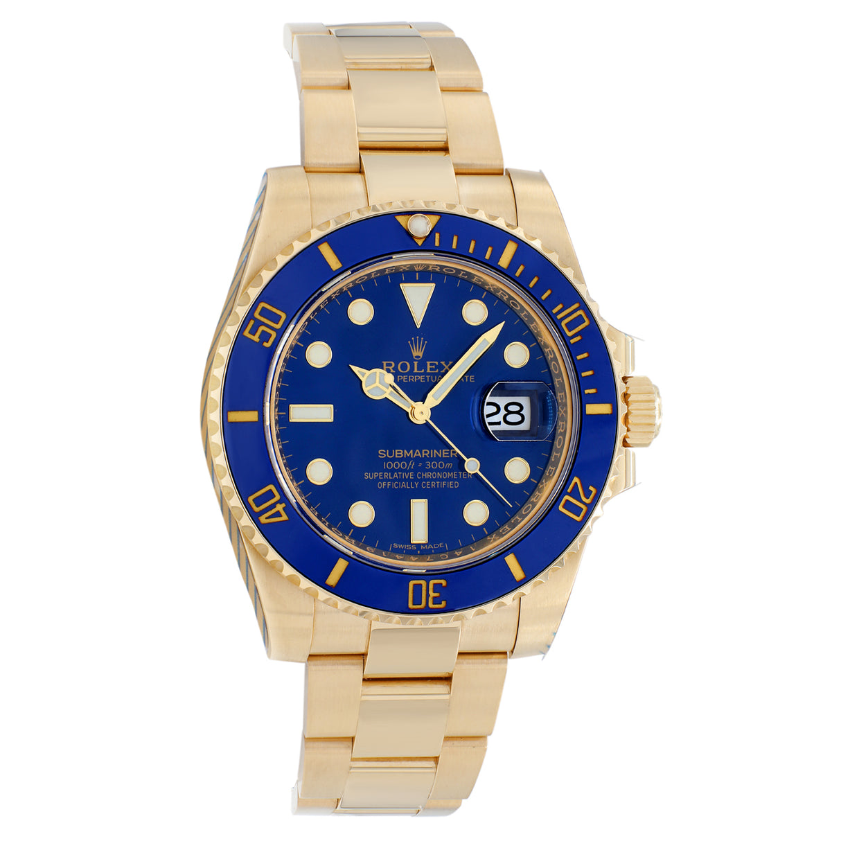 Rolex 18K Yellow Gold Submariner Date 116618LB Watches Rolex