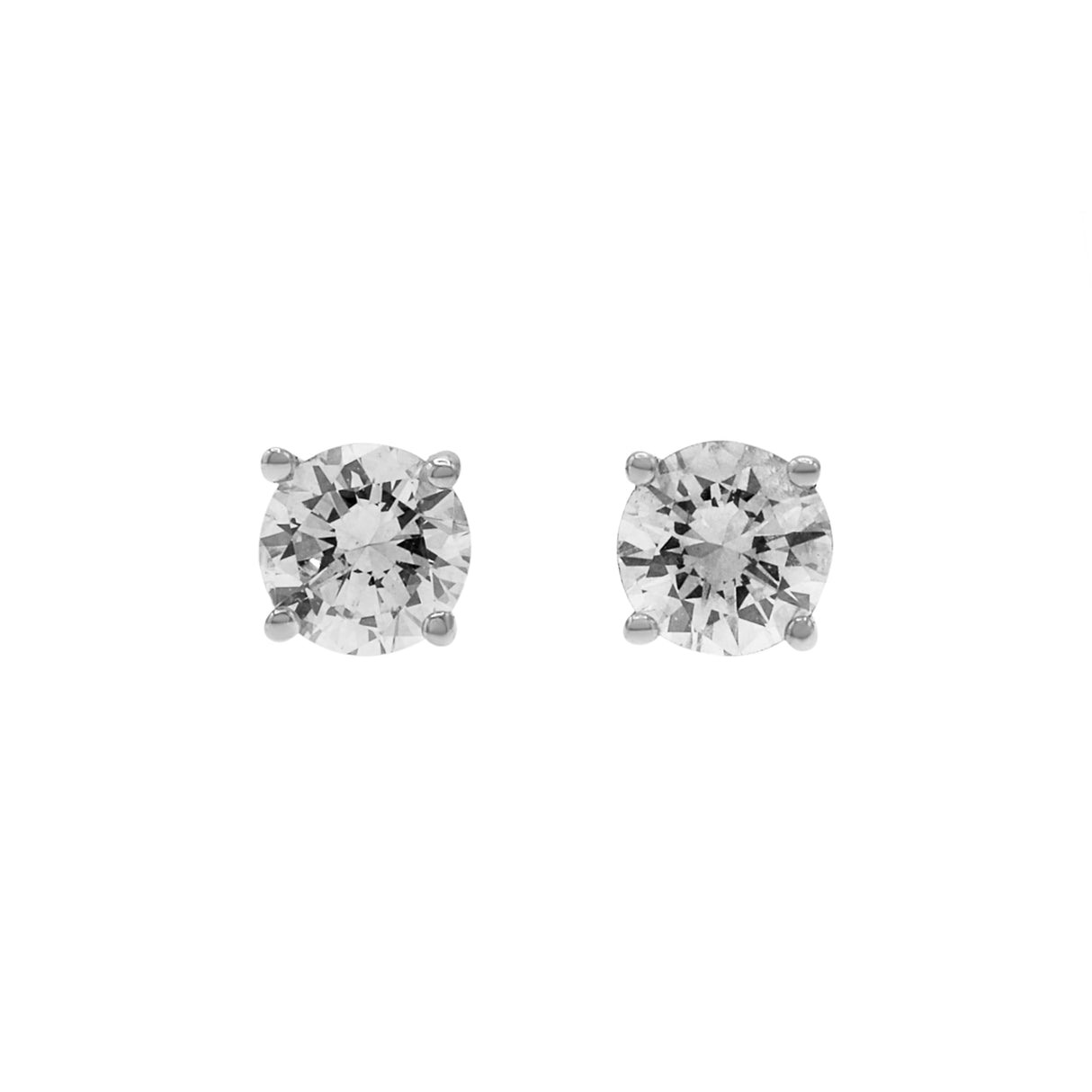 18K White Gold 0.42 Carat Diamond Earrings Fine Jewellery Modaselle