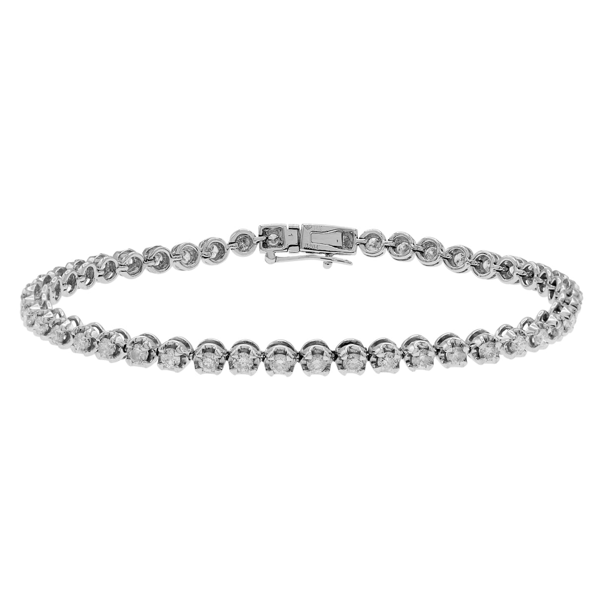 14K White Gold 2.04 Carat Tennis Bracelet Fine Jewellery Modaselle