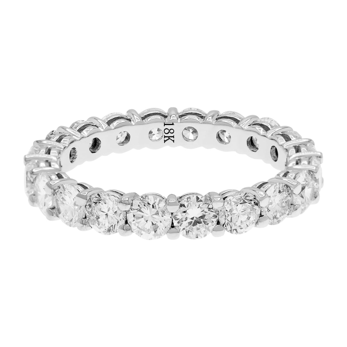 18K White Gold 2.60 Carat Eternity Ring Fine Jewellery Modaselle