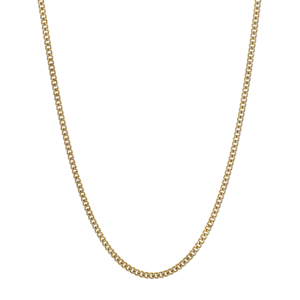18K Yellow Gold Curb Link Chain Fine Jewellery Modaselle
