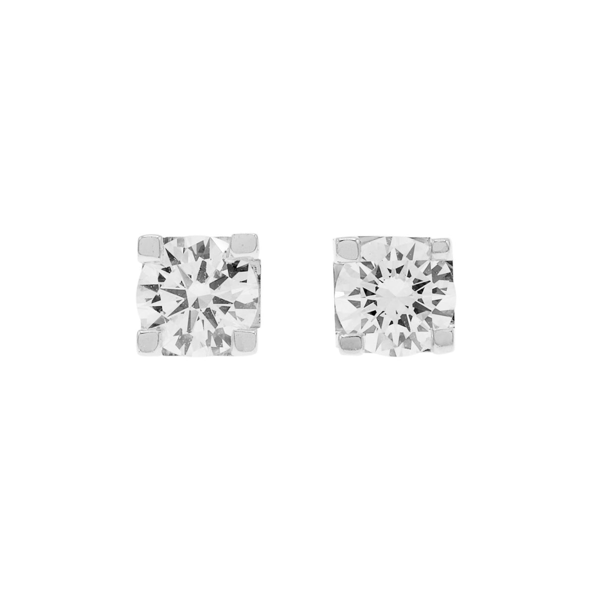 18K White Gold 0.60 Carat Diamond Stud Earrings Modaselle