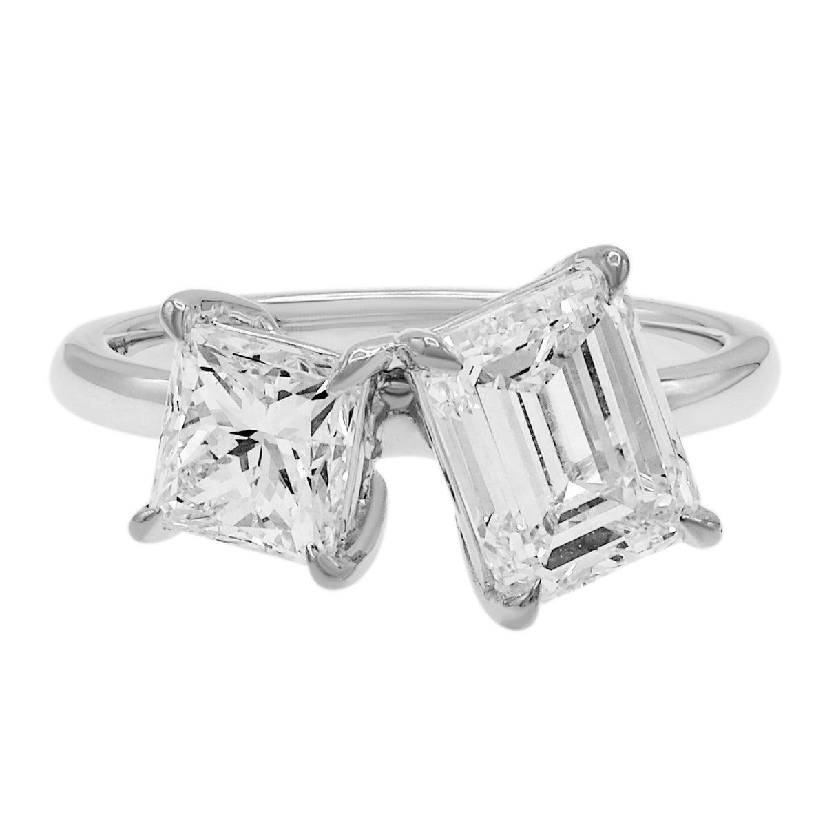 18K White Gold 2.90 Carat Toi et Moi Ring Fine Jewellery Modaselle