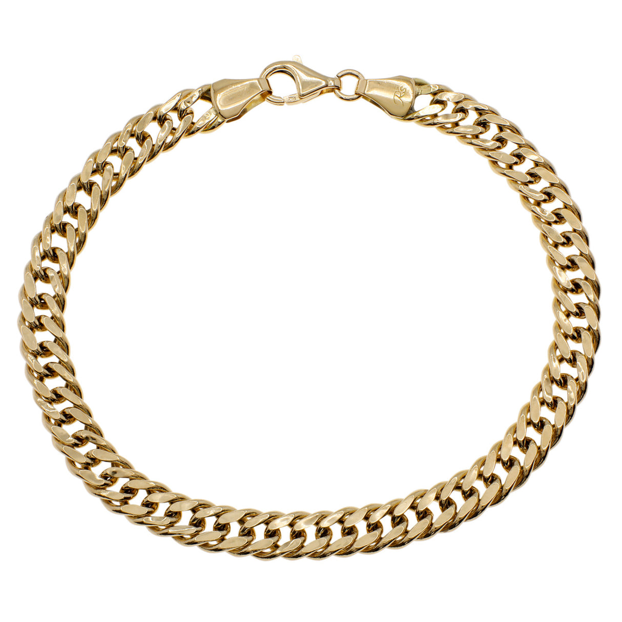 18K Yellow Gold Curb Link Bracelet Fine Jewellery Modaselle