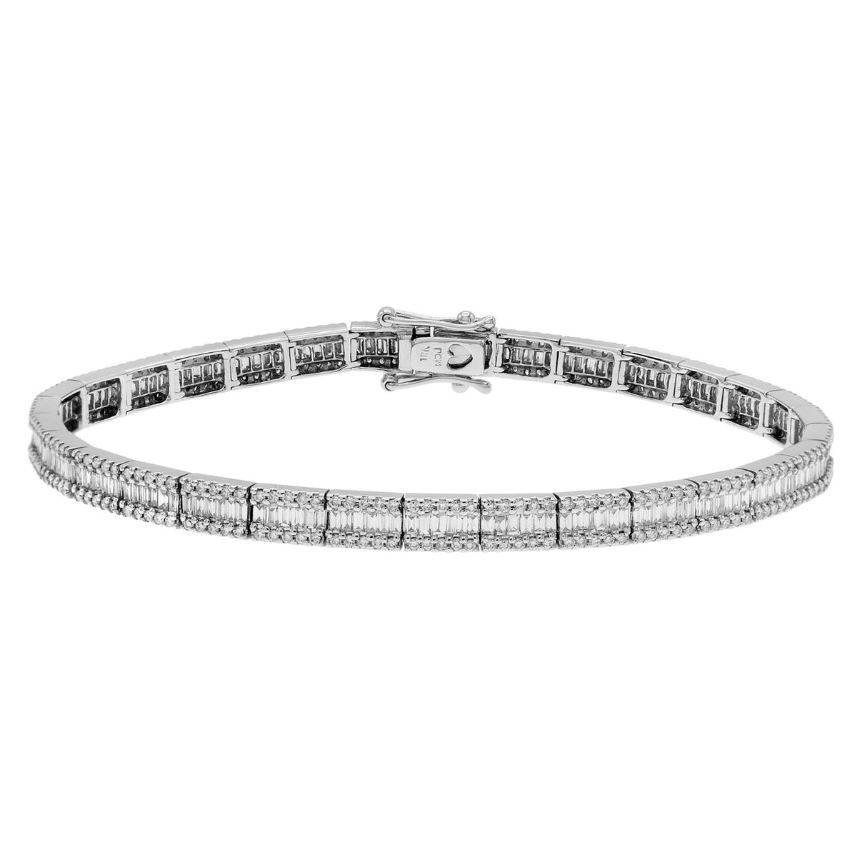18K White Gold 3.11 Carat Diamond Bracelet Fine Jewellery Modaselle