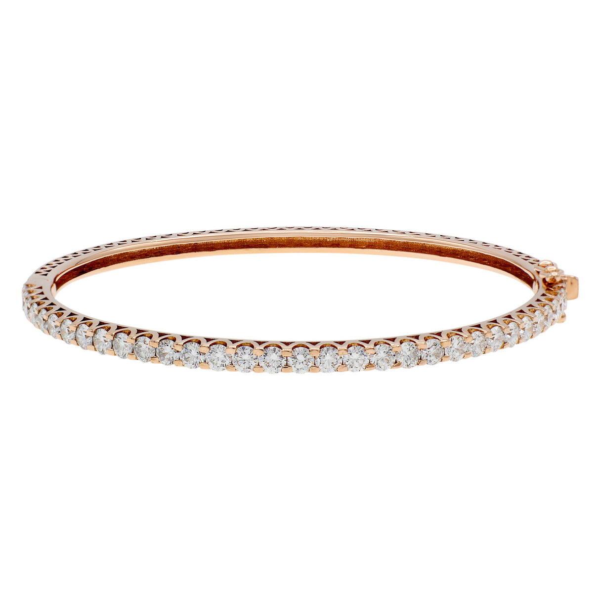 18K Rose Gold 3.10 Carat Diamond Bangle Fine Jewellery Modaselle