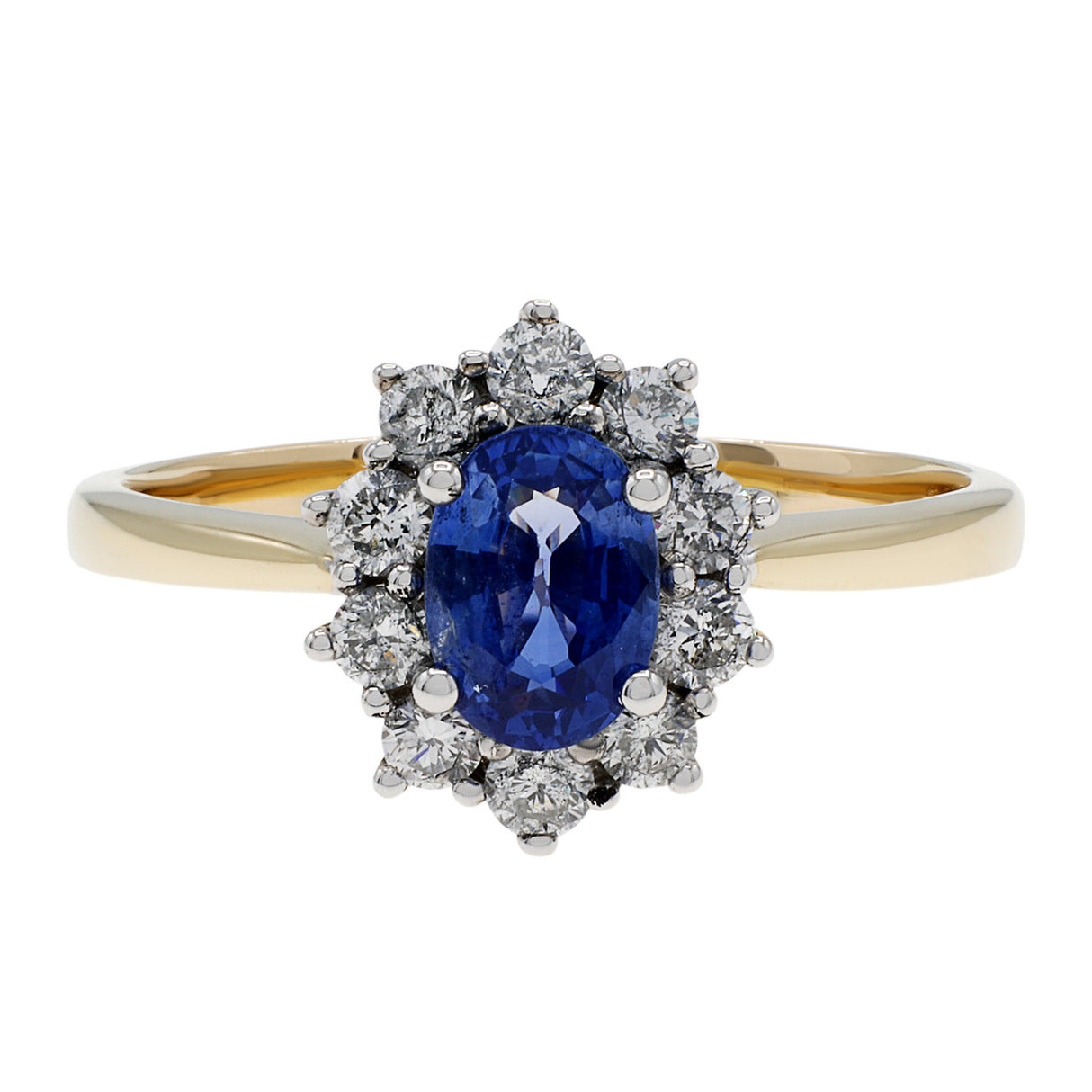 14k Yellow Gold 1.00 Carat Sapphire & Diamond Ring Fine Jewellery Modaselle