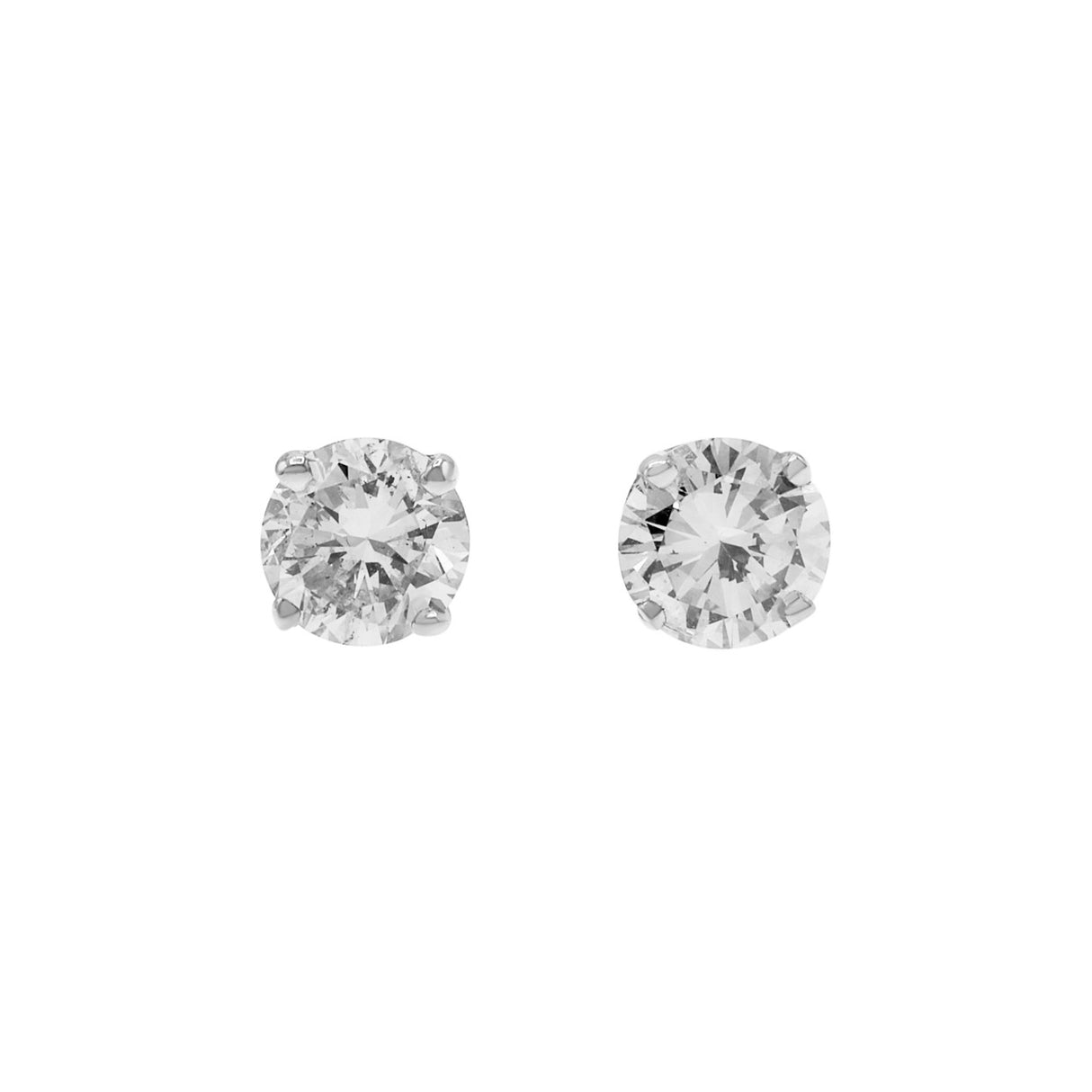 14K White Gold 0.85 Carat Diamond Stud Earrings Modaselle