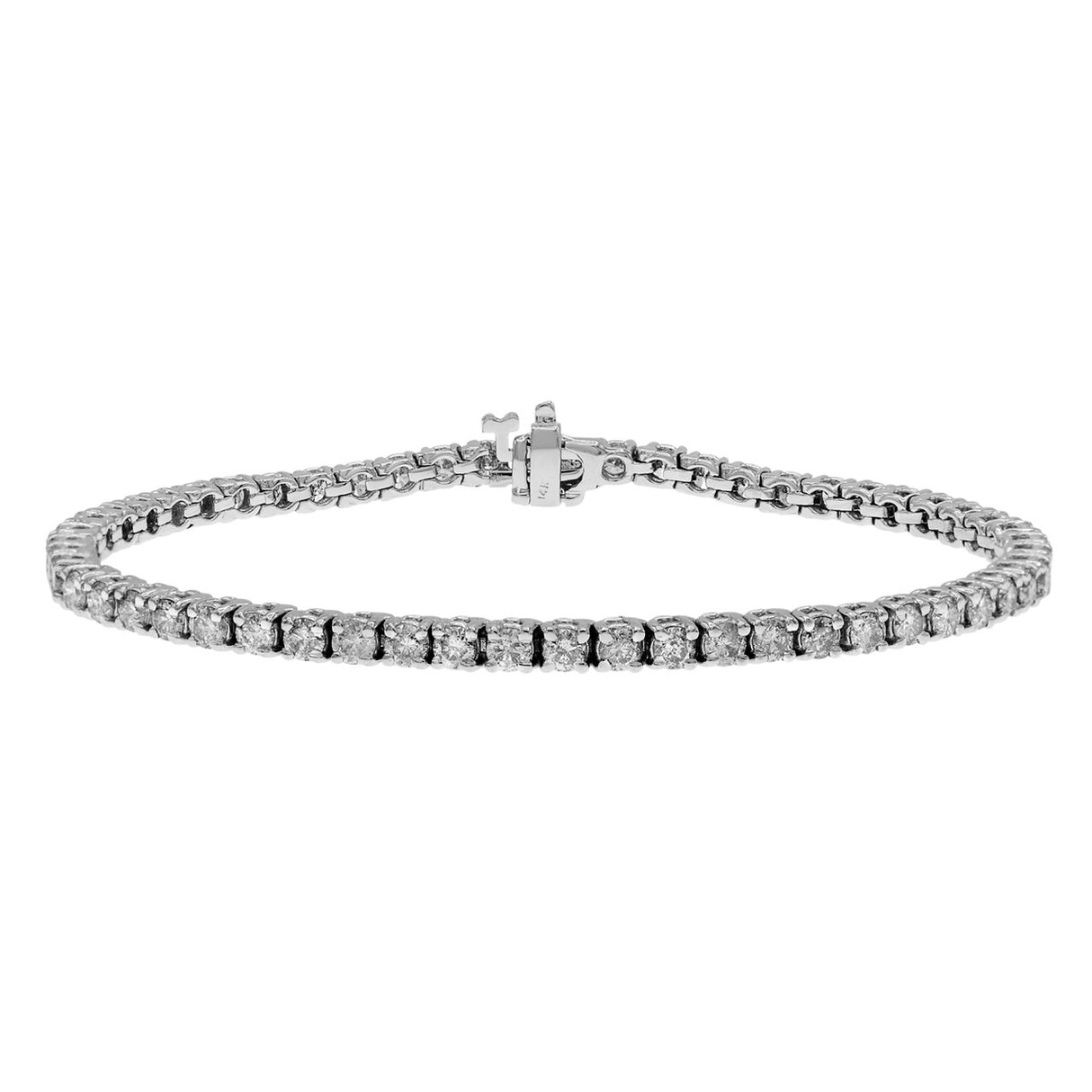 14K White Gold 6.56 Carat Tennis Bracelet Fine Jewellery Modaselle