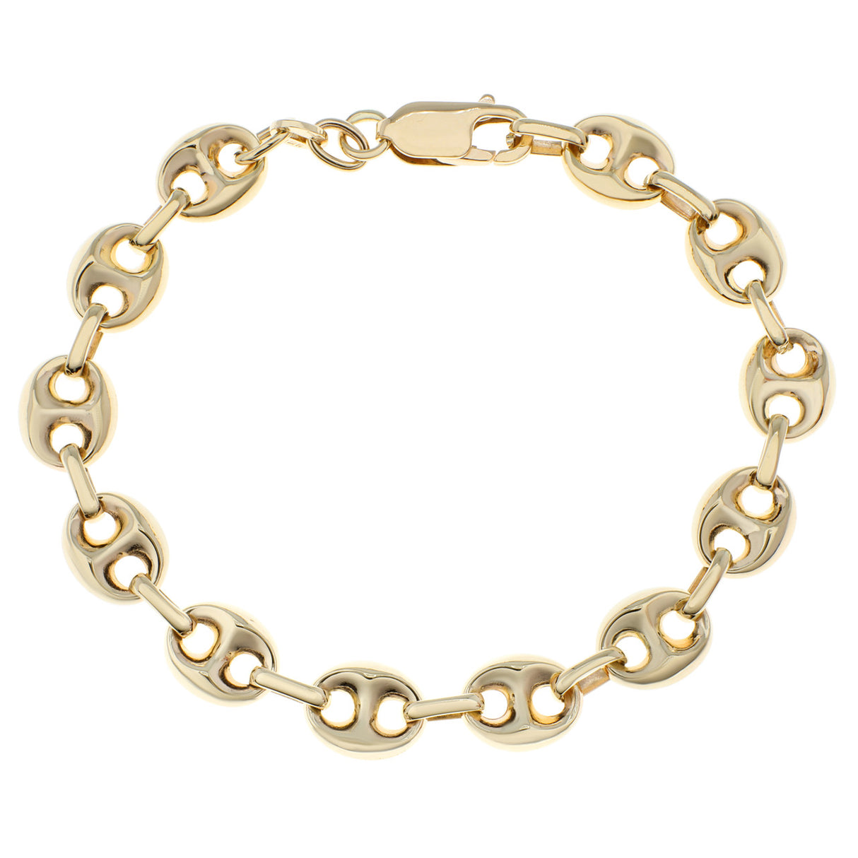 14K Yellow Gold Marina Link Bracelet Modaselle