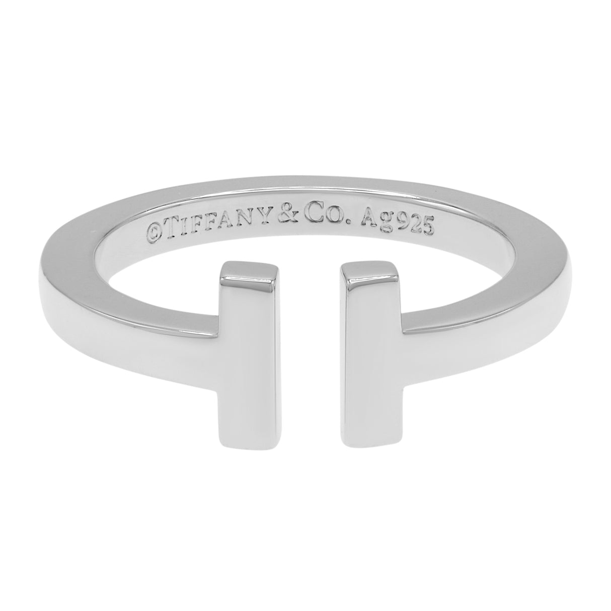 Tiffany & Co. Sterling Silver T Square Ring Designer Jewellery Tiffany and Co