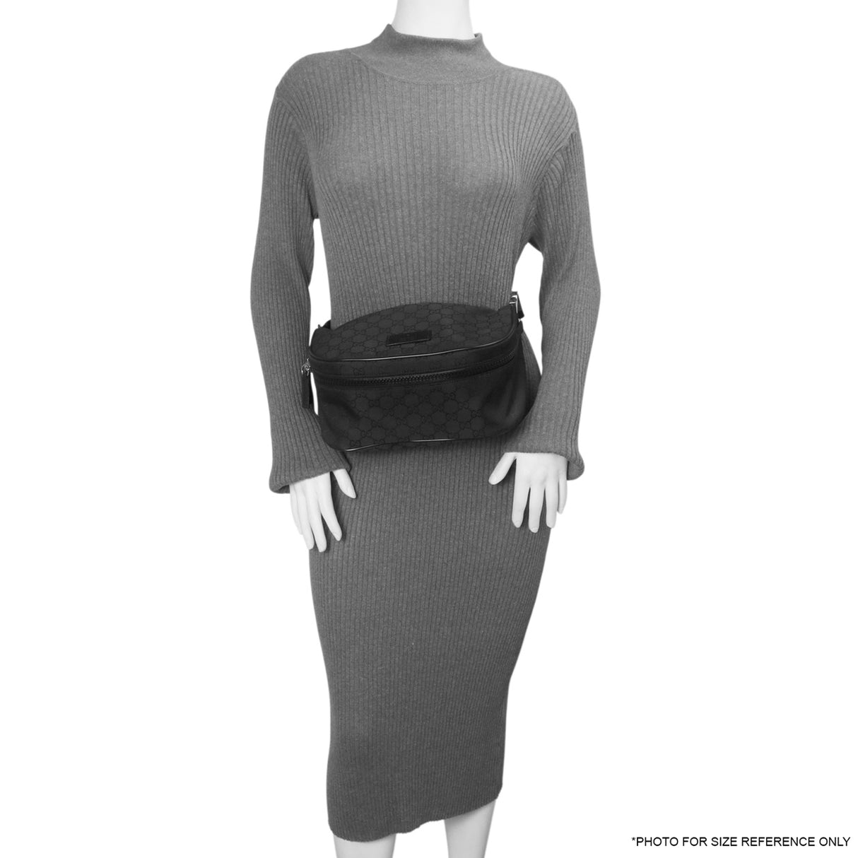 Gucci Black Nylon Monogram Fanny Pack Belt Bag Handbags Gucci