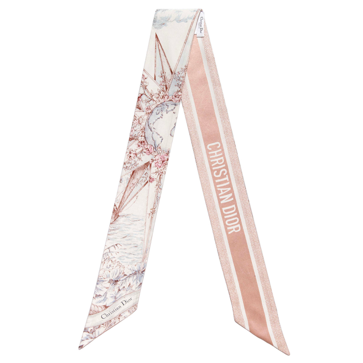 Christian Dior Pink Silk Mitzah Scarf Accessories Christian Dior