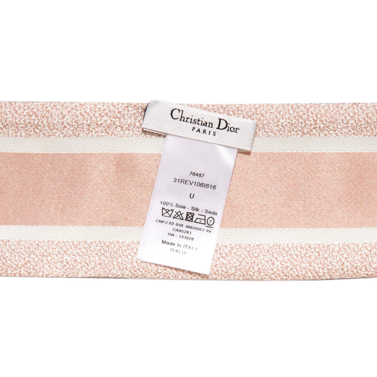 Christian Dior Pink Silk Mitzah Scarf Accessories Christian Dior