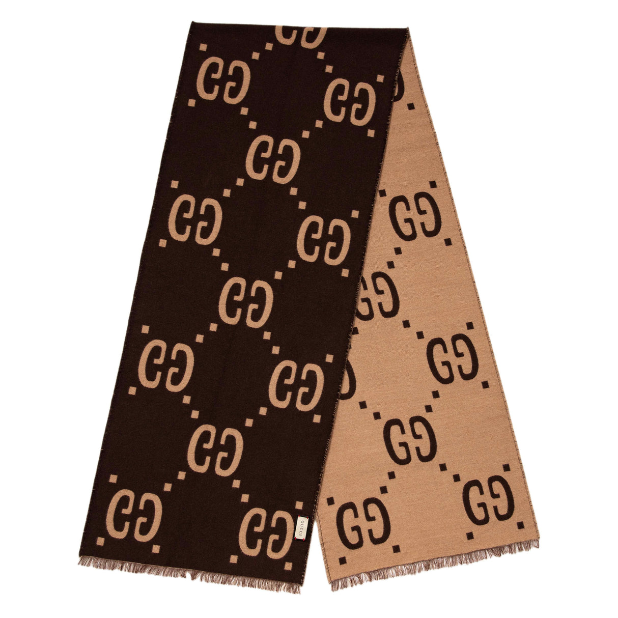 Gucci Jacquard Wool Silk Monogram Jumbo GG Scarf Accessories Gucci