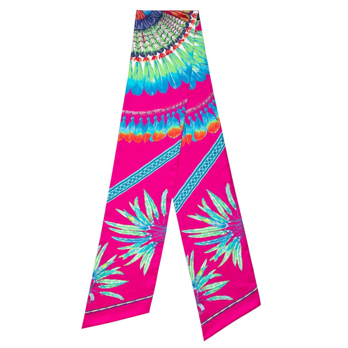 Hermes Fuchsia Silk Brazil Maxi Twilly Accessories Hermes