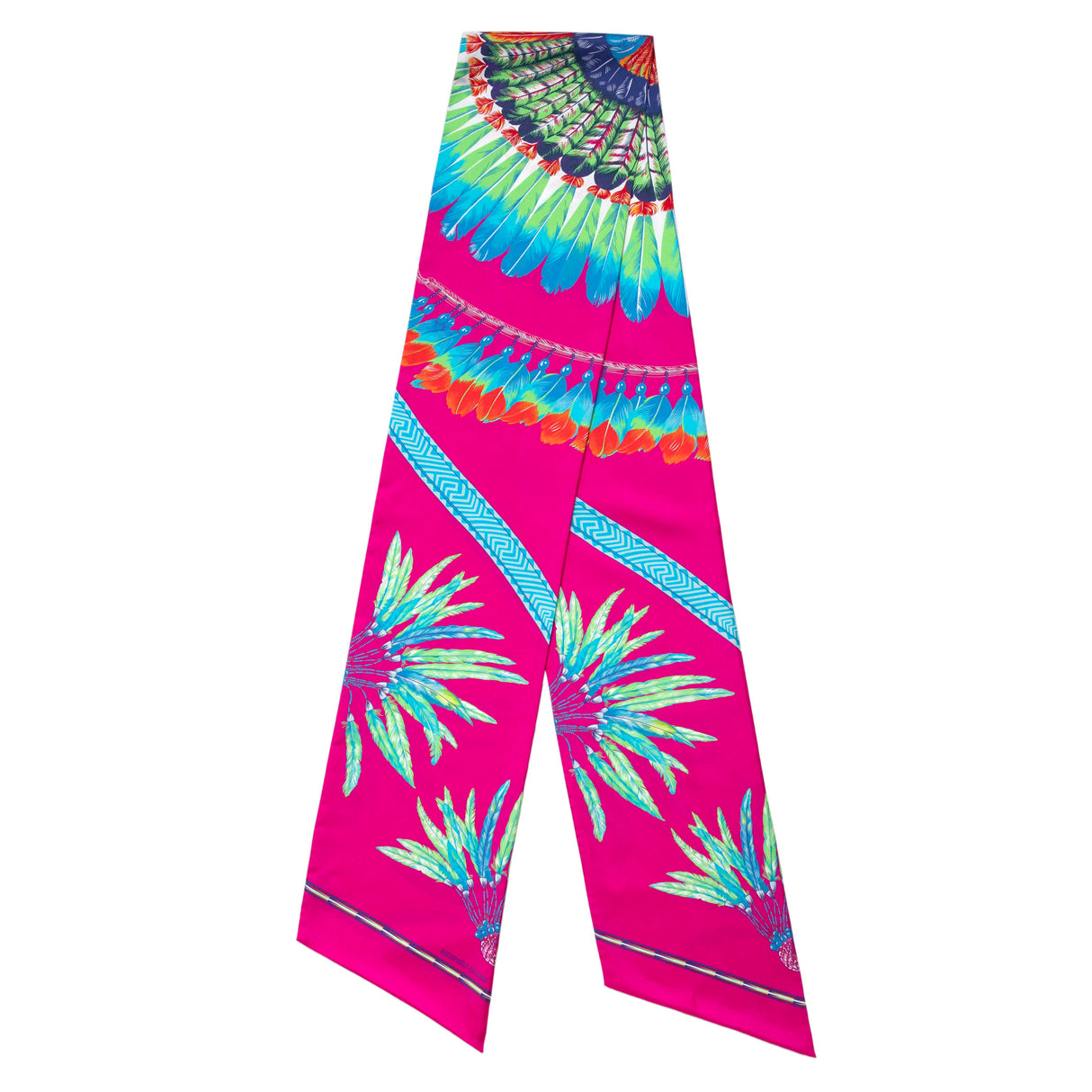 Hermes Fuchsia Silk Brazil Maxi Twilly Accessories Hermes